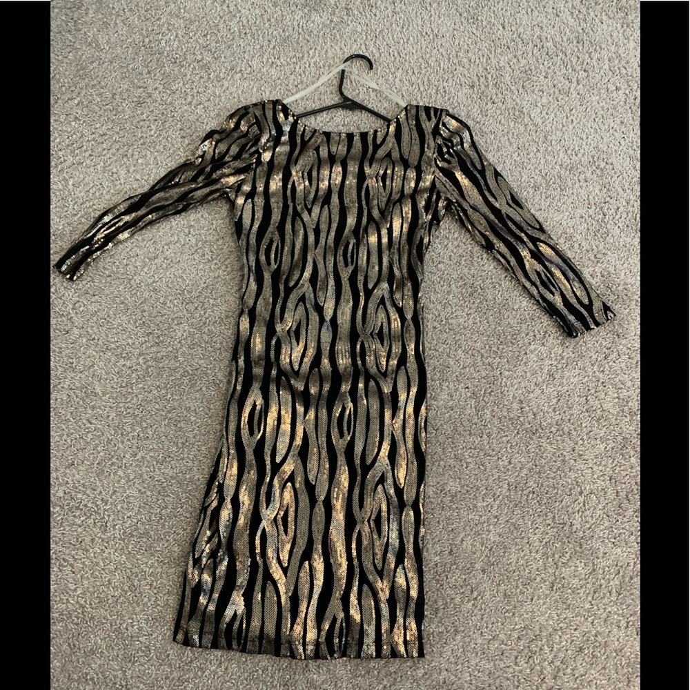 S.Y.L.K Sequin Pattern Scoop Back Mini